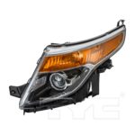 Left Headlamp assy composite Halogen; w/o Adjust - FORD EXPLORER 2011-2015
