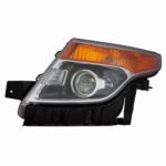Left Headlamp assy composite POLICE; w/o Strobe Lamp - FORD POLICE INTERCEPTOR UTILITY 2013-2015