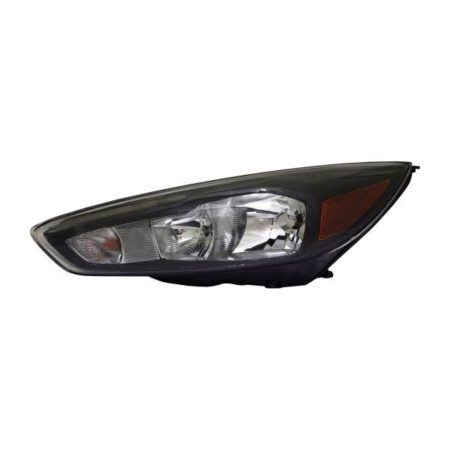 Left Headlamp assy composite Halogen; Black Bezel; w/Signature Lighting; LED DRL - FORD FOCUS 2015-2018