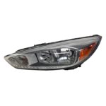 Left Headlamp Assy Composite Halogen; Aluminum Bezel; w/o Signature Lighting; Bulb DRL - FORD FOCUS 2015-2018
