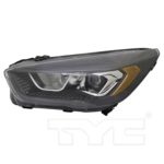 Left Headlamp assy composite Halogen; w/Signature Lamps; w/Black Bezel - FORD ESCAPE 2017-2019