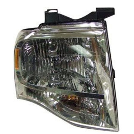Right Headlamp Assy Composite w/o Black-Out; Chrome housing - FORD EXPEDITION 2007-2014