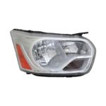 Right Headlamp assy composite To 9-2-15; w/Chrome Trim - FORD TRANSIT-150 2015-2016