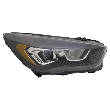 Right Headlamp Assy Composite Halogen; W/Signature Lamps; W/Black Bezel - FORD ESCAPE 2017-2019