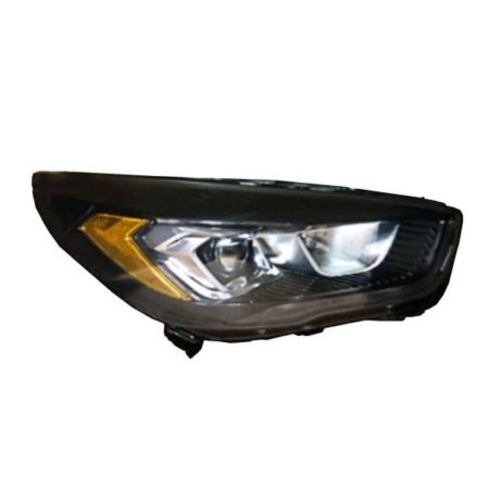 Right Headlamp assy composite Halogen; w/Signature Lamps; w/Black Bezel - FORD ESCAPE 2017-2019