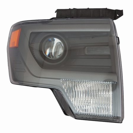 Left Headlamp lens/housing SVT RAPTOR; HID; Gray Trim - FORD F-150 2013-2014