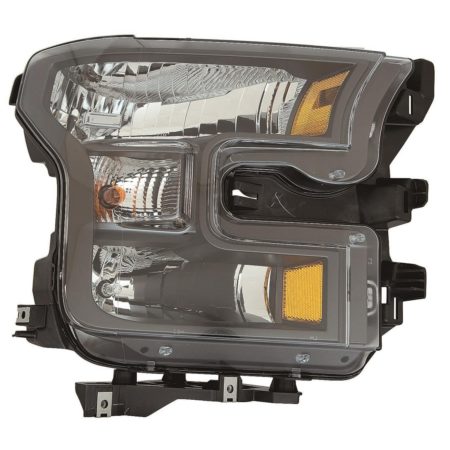 Right Headlamp Lens/Housing CREW CAB/EXTENDED CAB; Halogen; w/Special Edition Pkg; Black Bezel - FORD F-150 2016-2017