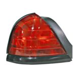Left Taillamp assy w/o Sport package; w/2 bulb lamp; w/black molding; w/red lens - FORD CROWN VICTORIA 2001-2011