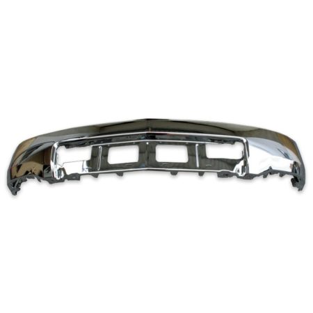 Front bumper face bar w/o Fog Lamps; w/o Parking Aid Sensors; Chrome - CHEVROLET SILVERADO 1500 2014-2015