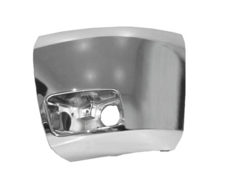 Left Front bumper extension outer w/Fog Lamps; Chrome - CHEVROLET SILVERADO 1500 2007-2013