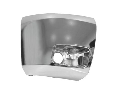 Right Front bumper extension outer w/Fog Lamps; Chrome - CHEVROLET SILVERADO 1500 2007-2013