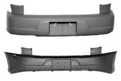 Rear bumper cover BASE|LS|VL|VLX; w/Appearance Pkg; w/Integral Taillamp Fillers; prime - CHEVROLET CAVALIER 2002-2002