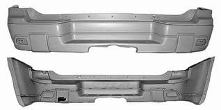 Rear bumper cover textured bottom w/primed top - CHEVROLET TRAILBLAZER 2002-2007