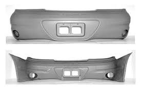 Rear bumper cover SE; prime - PONTIAC GRAND AM 2003-2005