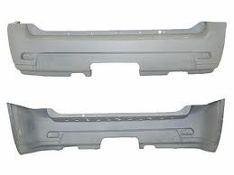 Rear bumper cover LS/LT; w/single or two-tone paint; all smooth finish; prime - CHEVROLET TRAILBLAZER 2006-2009