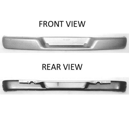 Rear bumper face bar late design; base model/SL/SLE; prime - GMC SAVANA 1500 1996-2002