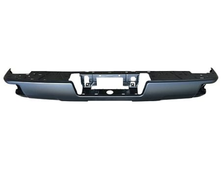 Rear Bumper Face Bar W/Corner Step; W/O Parking Aid Sensors; Black/Ptm
