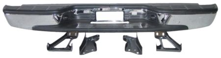 Rear bumper assembly Fleetside; Dealer Installed Assy; bright; except SS - GMC SIERRA 3500 2001-2002