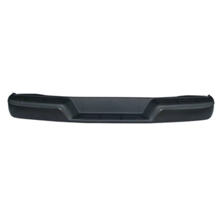 Rear bumper assembly w/o Object Sensor; Incl Pad/Brackets/End Caps; Black - GMC SAVANA 2500 1996-2021