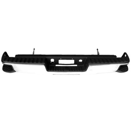 Rear bumper assembly w/o Parking Aid Sensors; Assy; Chrome - CHEVROLET SILVERADO 1500 LD 2019-2019