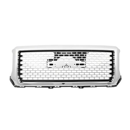Grille assy DENALI; Dark Gray; w/Chrome Moulding - GMC SIERRA 1500 2014-2015