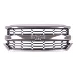 Grille assy LT; w/o Z71 Pkg; w/o Appearance Pkg; Black/Chrome - CHEVROLET SILVERADO 1500 2016-2018