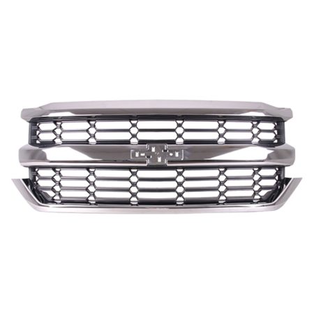 Grille assy LT; w/o Z71 Pkg; w/o Appearance Pkg; Black/Chrome - CHEVROLET SILVERADO 1500 LD 2019-2019
