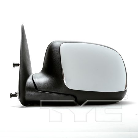 Left Mirror outside rear view standard style; manual remote; w/bright cover - GMC YUKON XL 1500 2000-2005