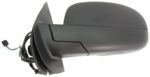 Left Mirror outside rear view w/o Courtesy Lamp; w/o Off Road Pkg; Black - CHEVROLET SUBURBAN 2500 2007-2013