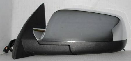 Left Mirror outside rear view Power; Heated; 1st Design; Chrome - GMC TERRAIN 2010-2011
