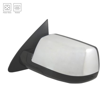 Left Mirror outside rear view Man-Folding; w/Cover; w/Spotter Mirror; Chrome - GMC YUKON XL 2015-2017