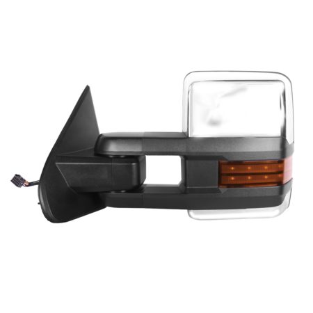Left Mirror outside rear view Trailer Tow Type; Power; w/Signal Lamps; Man Ext/Pwr Fold; Chrome - GMC SIERRA 3500 HD 2015-2019