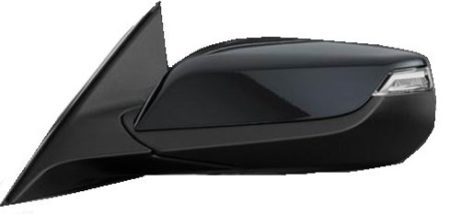 Left Mirror outside rear view L|LS; Flat; w/Cover; Textured Black - CHEVROLET MALIBU 2016-2019