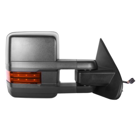 Right Mirror outside rear view Trailer Tow Type; Power; w/o Signal Lamps; Man Ext/Man Fold; Black - CHEVROLET SILVERADO 1500 2015-2017