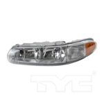 Left Headlamp assy composite w/o bulbs or sockets; w/o corner lamp - BUICK CENTURY 1997-2005