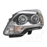 Left Headlamp assy composite Halogen; 2nd Design CAPA - GMC ACADIA 2008-2012