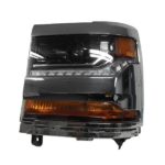 Left Headlamp Assy Composite HID; Chrome Bezel