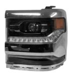 Left Headlamp Assy Composite LED; Chrome Bezel