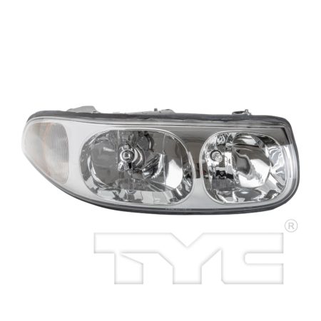 Right Headlamp assy composite w/cornering/marker lamp; Custom; w/fluted high beam surface - BUICK LESABRE 2000-2005