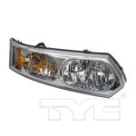 Right Headlamp assy composite 4dr sedan; w/o bulbs - SATURN ION 2003-2007