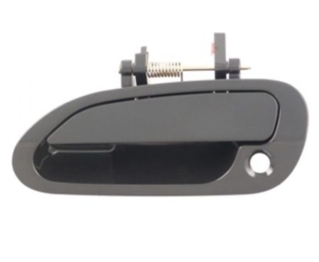 Left Front door handle outer 4dr sedan; Japan built; black - paint to match - HONDA ACCORD 1998-2002