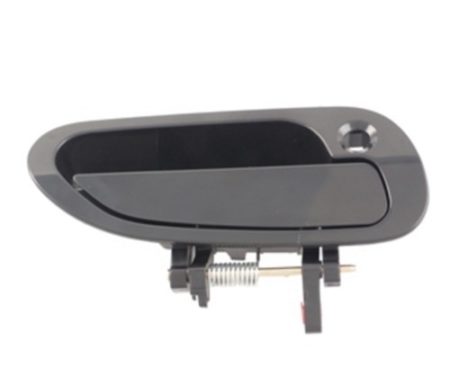 Right Front door handle outer 4dr sedan; Japan built; black - paint to match - HONDA ACCORD 1998-2002