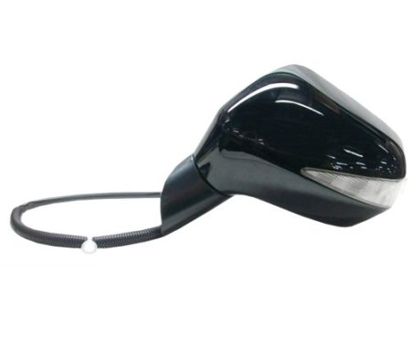 Left Mirror outside rear view Power; Heated; w/Signal Lamp; Crystal Black (Code NH731P); PTM - ACURA CSX 2009-2011