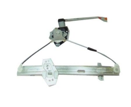 Left Front door glass regulator 4dr sedan; USA/Canada built; power; w/motor - HONDA CIVIC 2001-2005