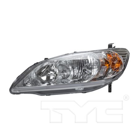 Left Headlamp assy composite HYBRID; includes side marker/park/signal lamps; w/o bulbs or sockets - HONDA CIVIC 2004-2005