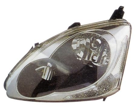 Left Headlamp assy composite 2dr hatchback; w/o bulbs or sockets - HONDA CIVIC 2004-2005