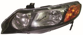 Left Headlamp Assy Composite 4Dr Sedan; Includes Side Marker/Park/Signal Lamps; W/O Bulbs Or Sockets