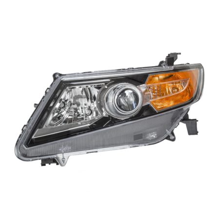 Left Headlamp Assy Composite Halogen; Black Bezel - HONDA ODYSSEY 2014-2017