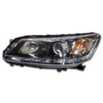 Left Headlamp assy composite EX-L V-6|TOURING; 3.5L; Sedan; Halogen; w/LED DRL - HONDA ACCORD 2013-2013
