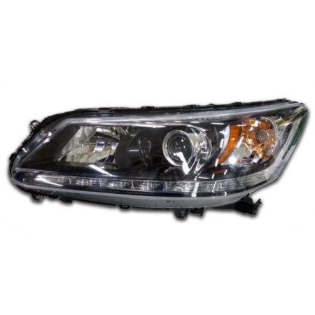 Left Headlamp assy composite EX-L V-6|TOURING; 3.5L; Sedan; Halogen; w/LED DRL - HONDA ACCORD 2013-2013